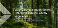 Sustainability and circular economy in the board and paper industry
