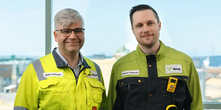 Matti Toivonen, VP, Production Technology, Metsä Fibre and Markus Piipponen, Operations Manager, Metsä Fibre Rauma.