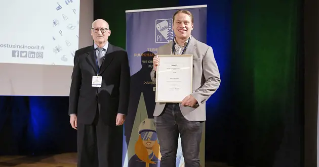 Valmet Sustainable Pulping Award given to Aleksi Hämäläinen