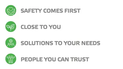 Field service experts are commited to work safely, close to the customer and offer the best solutions and services for the customers